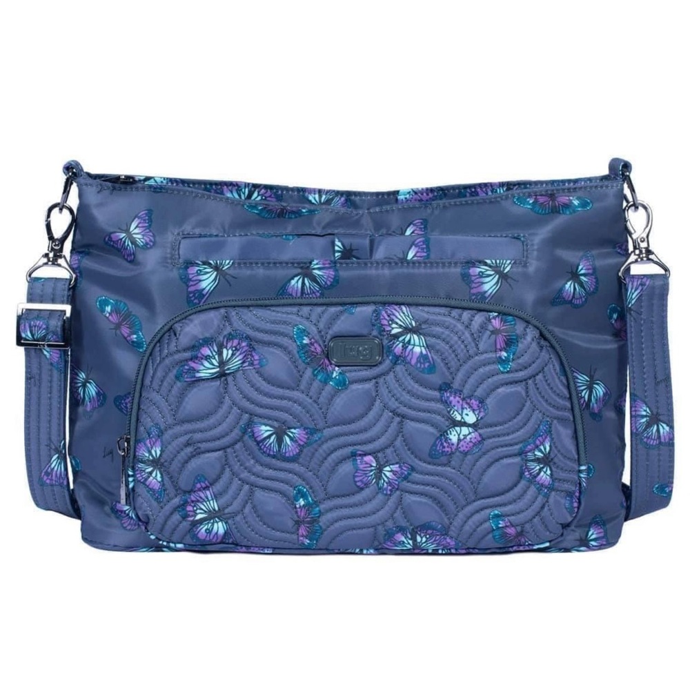 Lug Samba XL Convertible Crossbody Butterfly Grey NWT